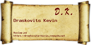 Draskovits Kevin névjegykártya